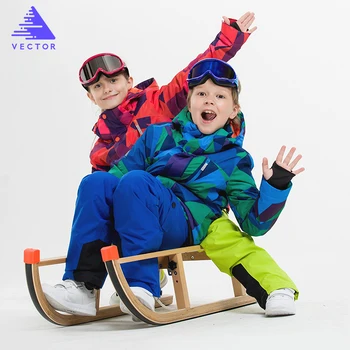 VEKTOR Børn Ski Jakker Varme Vinter Jakker Drenge Piger Vandtæt Udendørs Sport Sne Skiløb Snowboard Tøj Til Barnet