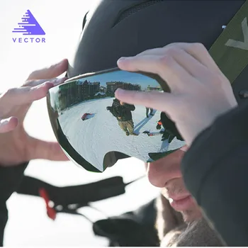 VEKTOR Nye Brand Ski Goggles Dobbelt UV400 Anti-fog Store Ski Maske, Briller Skiløb Professionelle Mænd Kvinder Sne Snowboard Goggles