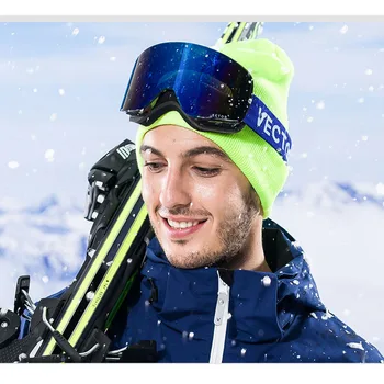 VEKTOR Professionel Ski Goggles Dobbelt Linse UV400 Anti-fog Voksen Snowboard Ski Briller Brand Kvinder Mænd Sne Briller