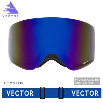 VEKTOR Ski Goggles Mænd Kvinder 2 Linse UV400 Anti-fog Skiløb-Brillerne på Snescooter Sne Snowboard Goggles Skating Maske Ski Briller