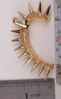 Venstre øre Spike wrap cuff klip øreringe til kvinder guld & sølv farve østrigske krystal smykker til kvinder SC29 engros dropship