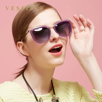 VESITIVE Høj Qulity Kvinder Vintage Solbriller Polariserede solbriller Nye solbriller brand designer Mode Retro nuancer oculos