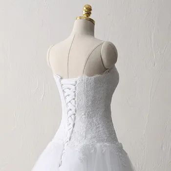Vestido De Noiva Blonder Trouwjurk Gelinlik Elegant A-line Sweetheart Applicerede Tyl Bridal Wedding Dress 2018