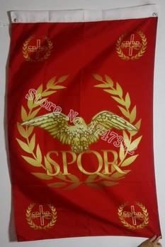 Vestlige Romerske Imperium Senatet Mennesker af Rom SPQR Historie Flag hot sælge varer 3X5FT 150X90CM Banner metal messing huller