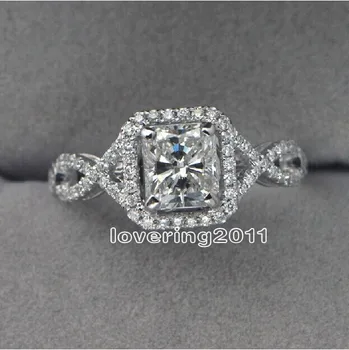 Victoria Wieck Mode Smykker AAA Cubic Zirconia Perle 925 Sterling Sølv Engagement Ring Sz 5-11 Gratis fragt Gave