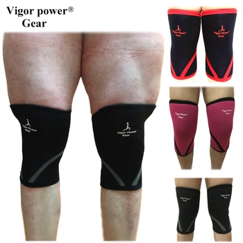Vigor Power Gear 7mm stiv neopren knæ understøtter power sport vægtløftning stærk SBR knæ ærmer til fitness-crossfit