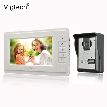 Vigtech 7 tommer LCD-Farve Video dør telefon Intercom System Vejrandig Night Vision Kamera Home Security GRATIS FRAGT