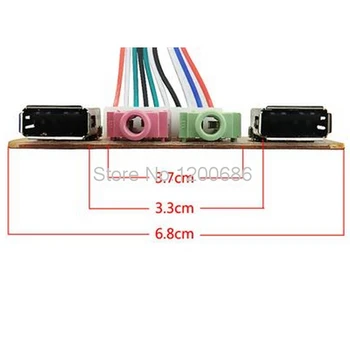 Vigtigste chassis frontpanel USB 2.0 + 3,5 mm audio plade linje udvidelseskort, 6.8 CM bundkort udvidelseskort