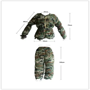 VILEAD 3 Farver, Camouflage Jagt Ghillie Suit Hemmelighedsfuld Jagt Tøj Sniper Passer Camouflage Tøj Hær Airsoft Uniform