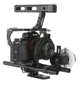 Viltrox 15mm Rod Rig DSLR Video Bur Kit Stabilisator + Håndtag Greb + Følg Fokus for Sony A7II A7r A7s A6300 Panasonic GH4 / M5