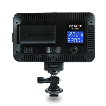 Viltrox 162 LED Video Fotografering Studio Lys LCD-Panel Bi-Color Dæmpes til Canon Nikon Sony DSLR-Kamera, DV-Camcorder