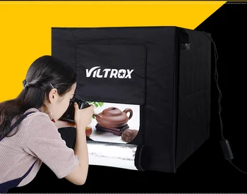 Viltrox 60*60cm LED Foto Studio Softbox Lys Telt Blød Boks +AC-Adapter +Baggrunde for Telefonens Kamera DSLR Smykker, Legetøj, Sko