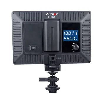 Viltrox L116T LCD-Display Bi-Color & Dæmpbar Slank DSLR Video, LED-Lys +Batteri +Oplader til Canon Nikon Kamera, DV-Camcorder