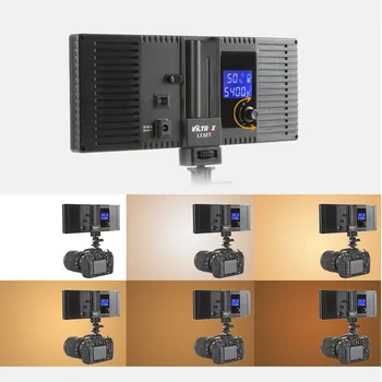 Viltrox L132t LED Studio Video Lampe Ultra Tynd Bi-Color & Dæmpbar Justerbar Lysstyrke for DSLR-Kamera+2 Batteri+Oplader