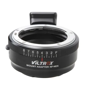 Viltrox NF-NEX Linse Adapter w/ Stativ Mount Blænde Ring til Nikon F AF-S AI G-Objektiv til Sony Kamera og A9 A7SII A7RII NEX 7 A6500