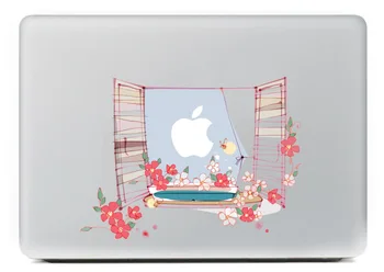 Vindueskarmen fuld af smukke blomster Vinyl Decal Sticker til DIY Macbook Pro / Air 11 13 15 Tommer Laptop Cover Sticker