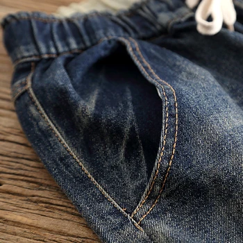 Vintage Broderede Jeans Kvinde 2018 Nye Forår Sommer Harem Jeans Kvinder Casual Elastisk Talje Denim Bukser F188