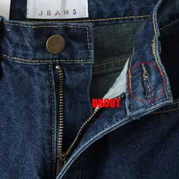 Vintage Denim capri kvindelige mødre boyfriend Jeans med høj talje Jeans til kvinder er jeans store størrelser sort blå harem bukser