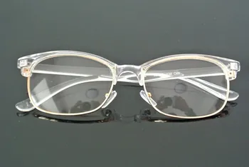 Vintage Gennemsigtige Briller Til Læsning Fuld Rim Metal Retro Mode Briller Til Mænd, Kvinder Briller +100 +125 +150 +175 +200 +250 +3 +350