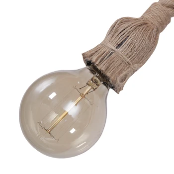 Vintage Hamp Reb Lysekrone i Antik Klassiske Justerbar DIY Spider Lampe Lys Loft Retro Edison Pæren Pedant Lampe til hjemmet
