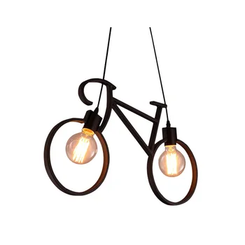 Vintage Jern Cykel Form Kreative Pendel E27 fatning 110-240V Foyer/café/spisesal Belysning(SD-57)