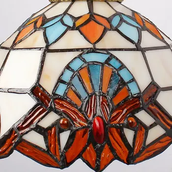 Vintage LED Barok Tiffany Shell væglampe Hånd Lavet væglamper til Soveværelse Veranda Gangen Hjem Indendørs Belysning, Inventar Sconce