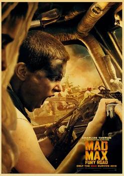 Vintage Plakat Mad max Fury road Tom Hardy Charlize Theron Filmens Plakat plakat retro kraftpapir mærkat retro plakat 30x21cm