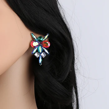 Vintage Rhinestones Ugle Efterligning Pearl Stud Øreringe Bijoux Earings Mode Brincos Smykker Til Kvinder