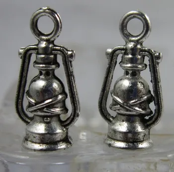 Vintage Silver Dejlige Lanterne Charms Vedhæng Til Smykker at Gøre Resultaterne Armbånd Håndlavet Tilbehør DIY Gaver 10STK P393