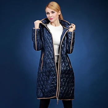 Vinter jakke, kvinder, Slanke rammer den farve lynlås, hætte polstret jakke Europæiske og Amerikanske mode frakke plus størrelse 48-58 VLC-VQ526