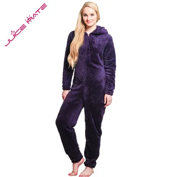 Vinter Varme Pyjamas Kvinder Onesies Fluffy Fleece Jumpsuits Nattøj Samlet Plus Size Hood Sæt Pyjamas Onesie For Kvinder, Voksne