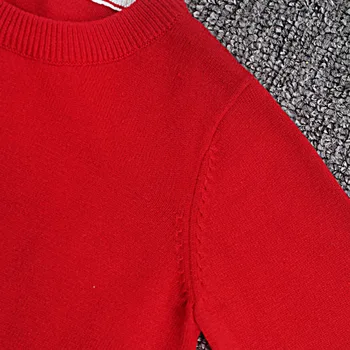 Vinteren Drenge Piger Gule Og Røde Trøjer 2017 Voksen Tøj Strikket Børn Sweater Kids Tøj Pullover Sweater Baby Dreng