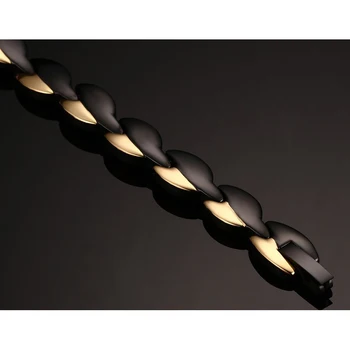 Vinterly Guld-farve Armbånd, Kæde Hjerte Design Armbånd Armbånd Rustfrit Stål Sundhed Magnetiske Germanium Armbånd Til Kvinder