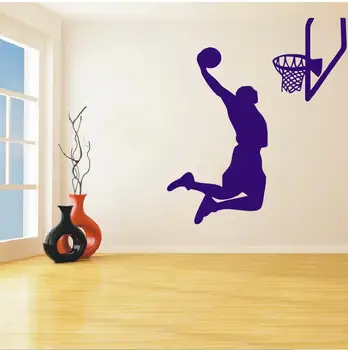 Vinyl Flytbare Sport Wall Stickers 2016 MVP NBA Basketball Spiller, Lebron James Sport Wall Stickers Hjem Indretning Decals Y-133