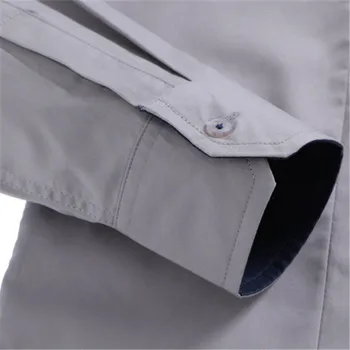 VISADA JAUNA 2017 Nye herre Business Skjorter med Lange Ærmer Turn-down Krave, Bomuld Mandlige Skjorte Slim Fit Populære Designs N837
