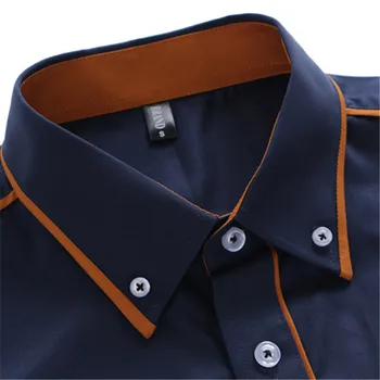 VISADA JAUNA Europæiske Størrelse Mænds Shirt 2017 Ny Bomuld Slanke Business Casual Mærke Tøj med Lange Ærmer Chemise Homme n356-motorvejen