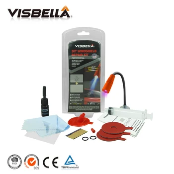Visbella DIY Forrude Reparation kit med uv-lys forrude Glas Knæk Lim Lim og forlygter restaurering kit til bil