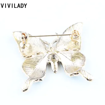 VIVILADY OL Boheme Håndlavet Butterfly Breastpin Esmaltes Krave Broche Pins Kvindelige Broche Kostume Bijoux Tilbehør, Fest, Gaver