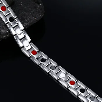 Vnox Sundhedspleje Armbånd Armbånd Magnet Germanium Titanium Metal Smykker Til Mænd