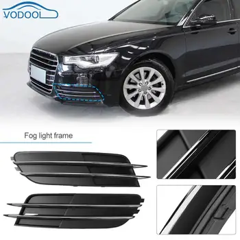 Vodool 1 Par Forreste Kofanger Nederste Side Tåge Lys Gitter Tilpasninger for Audi A6 C7 2012-Bil Styling Accessaries