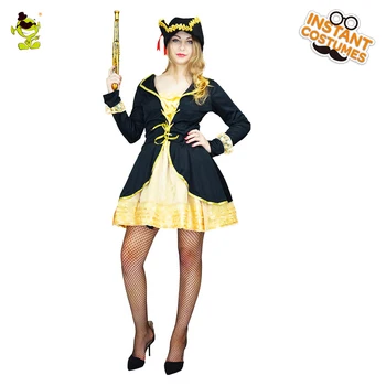 Voksen Buccaneer Pirat Kostume Halloween Kvinder Fancy Kjole Kostume-Outfit