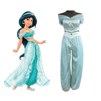 Voksen pige Aladdin ' s lamp jasmin kostume kjoler i den Indiske prinsesse kostumer til Halloween fest mave dans kjole