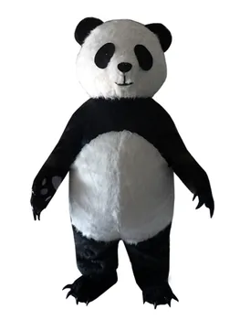 Voksen størrelse Nye version Kinesiske Giant Panda Maskot kostume Jul Maskot kostume til Halloween party event