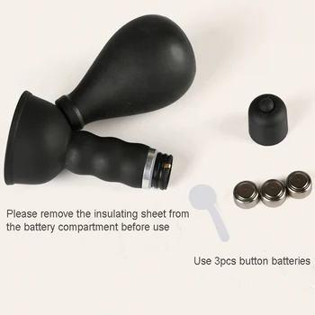 Voldelige Plads Brystvorten Stimulator Dobbelt Cup brystpumpe knap batteri Brystvorten Forstørrelses-Sucker Pumper Vibrator Sex Legetøj til kvinder