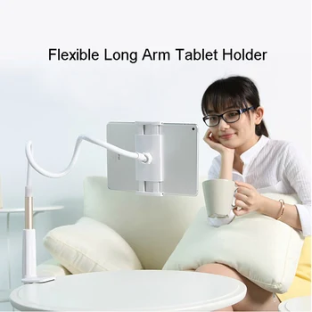 Vpower 360 graders Fleksibel Arm tabel pad holder stand 80 cm Lange Dovne Mennesker Bed Desktop, tablet, ipad mini, iphone 6 7