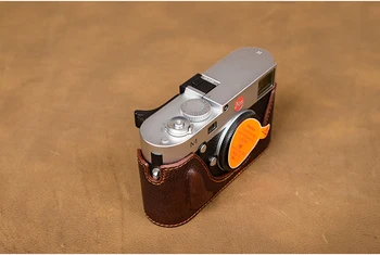 [VR] Håndlavet i Ægte Læder kamerataske Halv Krop Til Leica-M240 MP240 MM246 MD262 Taske