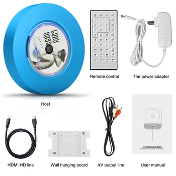 Vægmontering Bluetooth CD-Afspiller, Bærbar Højttaler Træk i Kontakten Med Eksterne Højttaler FM-Radio, USB-Drev, CD -, DVD -, VCD, WMA, AVI Player