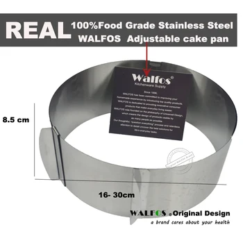 WALFOS fødevaregodkendt Rustfrit Stål Justerbar kage pan Udtrækkelig Cirkel Mousse Ring Mould Bagning Værktøj Sæt Kagen Skimmel Bageforme
