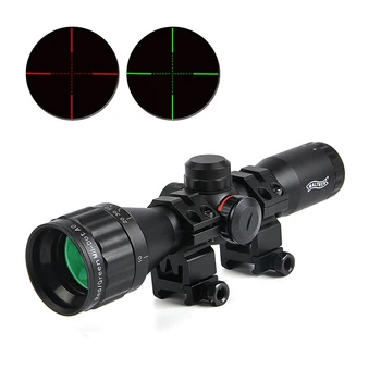 WALTHER 6X32 AOE Taktiske Anvendelsesområde Riflescopes Optik Jagt Anvendelsesområde, Rød&Grøn Prik Belyst Sigtemiddel Fiber Syn Riffelsigte