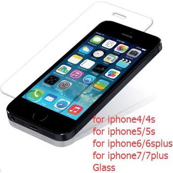 Wang cang li 5pcs hærdet glas til iPhone 5 6s 5S 6 7 plus 4 4S skærm protektor krop glas for iPhone 5s